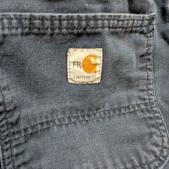 Carhartt FR Fire Resistant Blue Distressed Grunge Pants Men's 36 x 32 - Picture 4 of 8